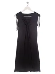 Vorschaubild 1 von BON A PARTE Damen Freizeitkleid Gr. 36/S Schwarz Viskose Bohemian Elegant