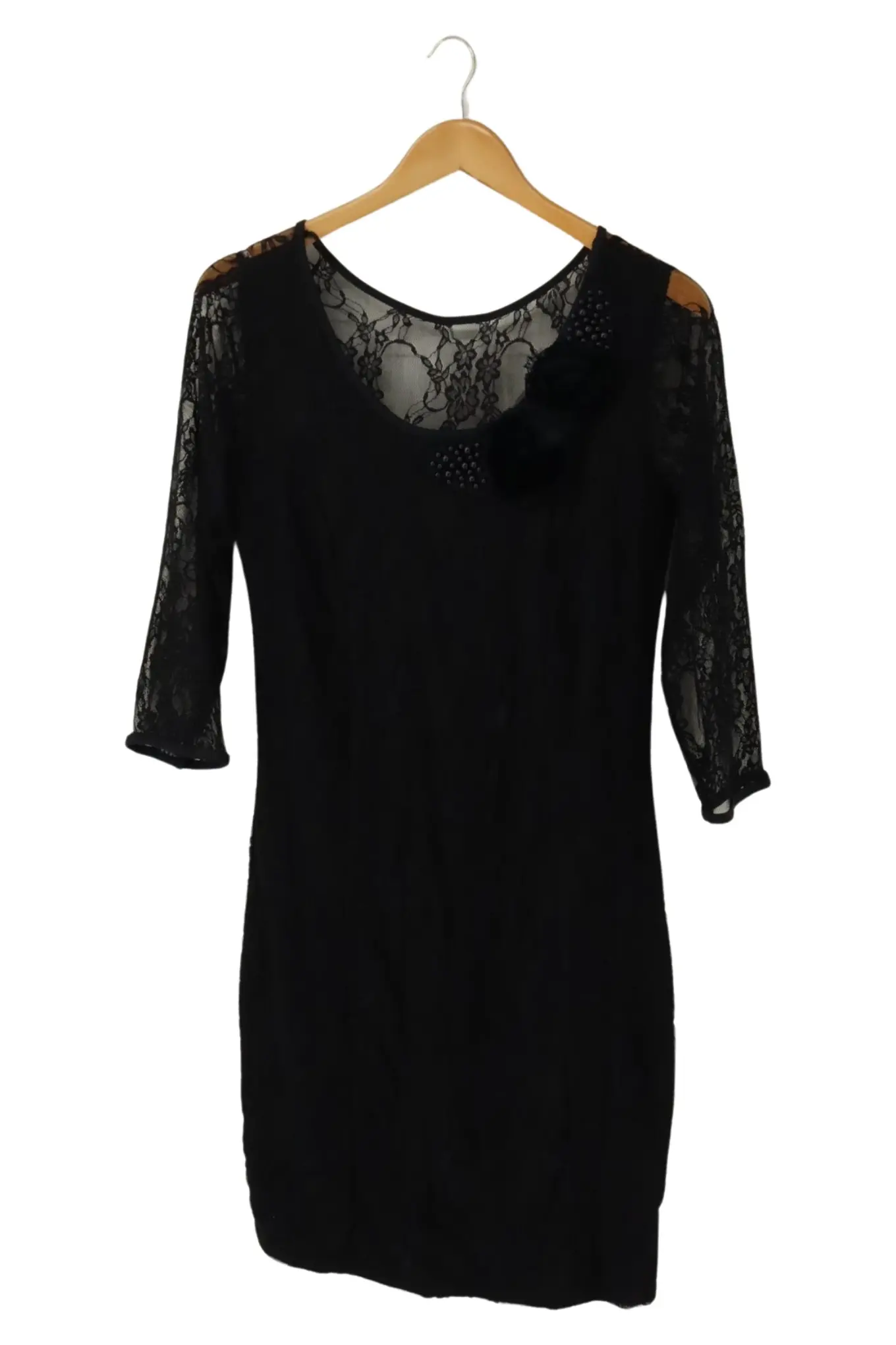 ASHLEY BROOKE Cocktailkleid Damen 38/M Granat Blau Spitze Elegant Party