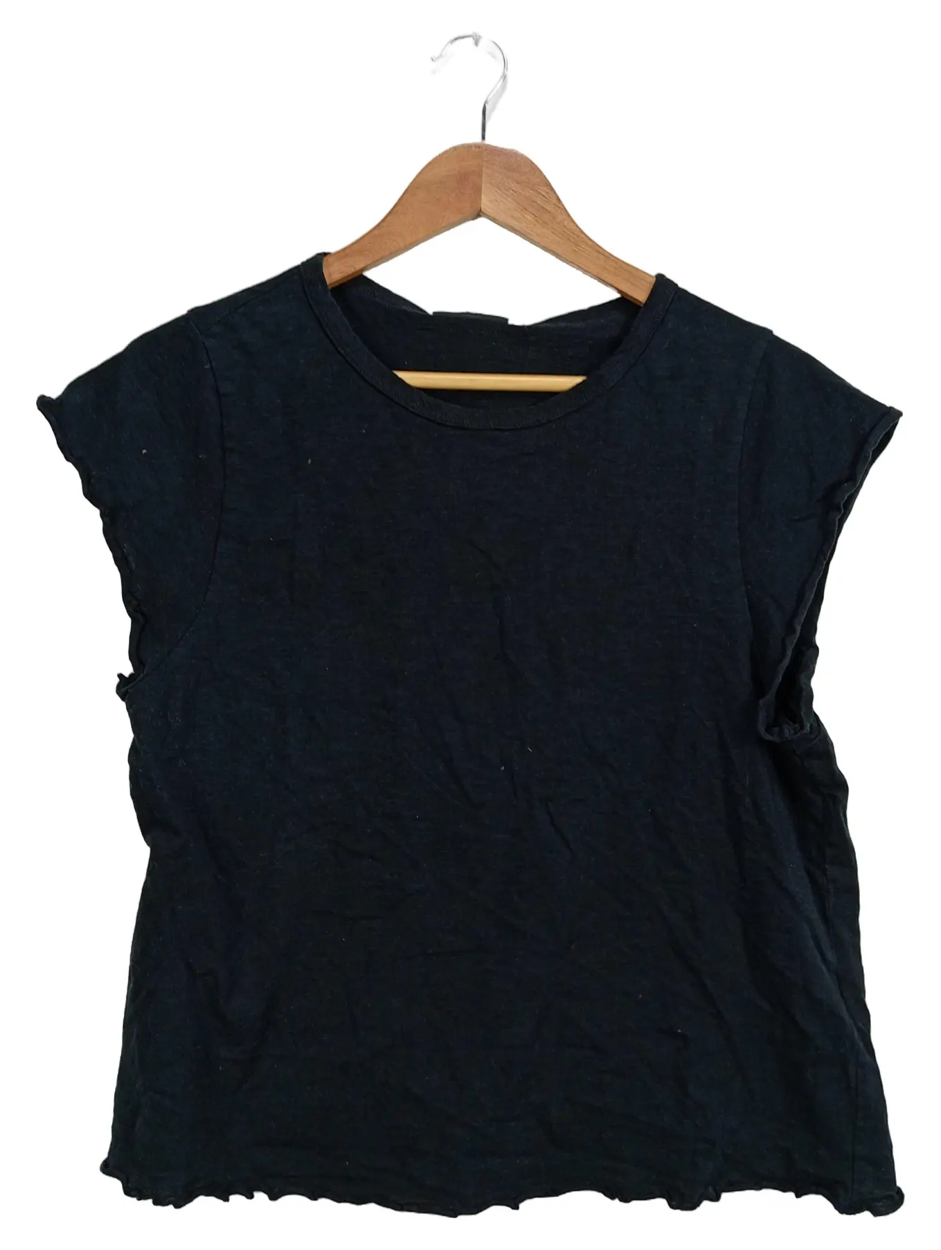 TOPSHOP T-Shirt Damen Gr. 44 Schwarz Basic Casual Oberteil