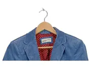 Vorschaubild 2 von Damen Cordjacke Blazer Blau Gr. 36 Baumwolle Freizeit Smart Casual