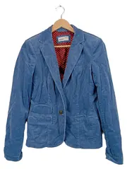 Vorschaubild 1 von Damen Cordjacke Blazer Blau Gr. 36 Baumwolle Freizeit Smart Casual