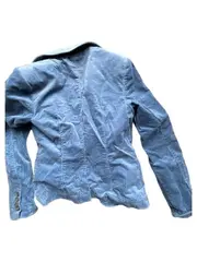 Vorschaubild 4 von Damen Cordjacke Blazer Blau Gr. 36 Baumwolle Freizeit Smart Casual