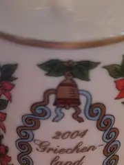 Vorschaubild 4 von Weihnachtsglocke Griechenland 2004 Porzellan Kind weiß 8cm