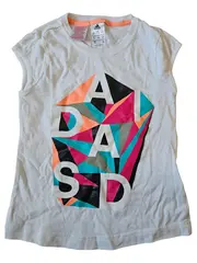 Vorschaubild 1 von Mädchen T-Shirt Gr. 128 Weiß mit buntem Grafik-Print Casual