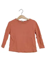 Vorschaubild 1 von Langarmshirt Kinder Gr. 98 Orange Basic Baumwolle Unisex