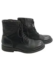 Vorschaubild 1 von Herren Stiefelette Leder Schnürstiefel Schwarz Gr. 42