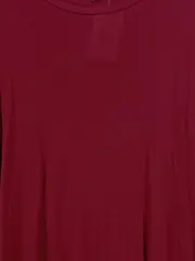 Vorschaubild 5 von Damen Langarmshirt Rot Gr. 38/M Lyocell Asymmetrisch