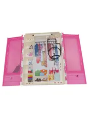 Vorschaubild 3 von Kleiderschrank Traumkleiderschrank Pink mit Zubehör Puppenkleidung