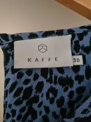 Vorschaubild 2 von Damen Bluse Langarm Leopardenmuster Animal-Print Blau Gr. 38