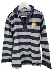 Vorschaubild 1 von Langarm Poloshirt Jungen Gr. 146/148 Blau Gestreift Maritim