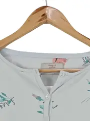 Vorschaubild 6 von Damen Schlafanzug Pyjama Blumenmuster Gr. 40/L Baumwolle