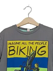 Vorschaubild 2 von Kinder T-Shirt Jungen BMX Fahrrad Grafik Print Grau Gr. 140/146
