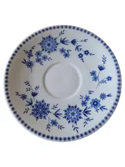 Vorschaubild 1 von Unterteller Porzellan Weiß Blau Blumen Klassisch