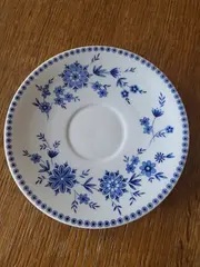 Vorschaubild 2 von Unterteller Porzellan Weiß Blau Blumen Klassisch
