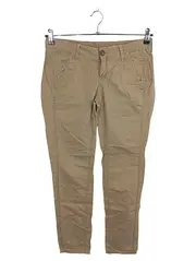 Vorschaubild 1 von Damen Stoffhose Chino 26x30 Beige Slim Fit Baumwolle