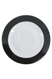 Vorschaubild 1 von Unterteller Weiß Schwarz Elegant Minimalistisch Porzellan