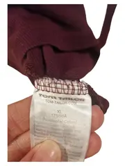 Vorschaubild 2 von Damen Langarmshirt Henley Shirt Lila Gr. 42 XL Rippstrick Casual