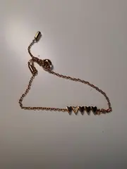 Vorschaubild 1 von Damen Armband Herz Rosé Verstellbar Alltag Metall Gold 22cm