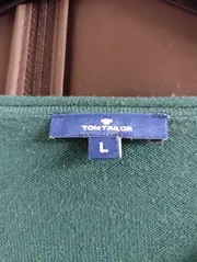 Vorschaubild 3 von Damen Pullover Langarm V-Ausschnitt Petrol Grün Gr. L