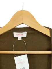 Vorschaubild 2 von Damen Strickjacke Cardigan Gr. 48 Oliv Langarm Basic