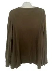 Vorschaubild 5 von Damen Strickjacke Cardigan Gr. 48 Oliv Langarm Basic