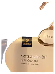 Vorschaubild 3 von Softschalen-BH Damen 85D Grau Blumenmuster ohne Bügel Soft-Cup