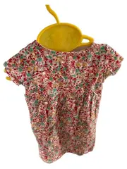 Vorschaubild 3 von Mädchen Kleid Blumenmuster Rosa Gr. 94/98 Kurzarm
