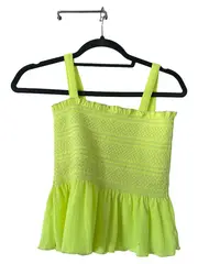 Vorschaubild 2 von Kinder Top Gr. 152 Gelb Neon Smocked Casual Trägertop