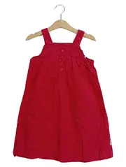 Vorschaubild 1 von Kinder Latzkleid Mädchen Cord Gr. 92/98 Rot Casual Freizeitkleid