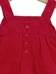 Vorschaubild 2 von Kinder Latzkleid Mädchen Cord Gr. 92/98 Rot Casual Freizeitkleid