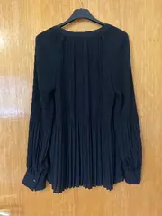 Vorschaubild 6 von Bluse Damen Langarm Strukturmuster Schwarz Gr. 36 S Neu mit Etikett
