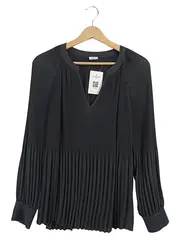 Vorschaubild 1 von Bluse Damen Langarm Strukturmuster Schwarz Gr. 36 S Neu mit Etikett