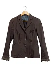 Vorschaubild 1 von Damen Blazer Sakko Gr. 34/XS Braun Business Elegant Baumwolle