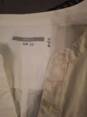 Vorschaubild 3 von Damen Hemdblusenkleid Gr. 36 Weiß Baumwolle Safari-Stil