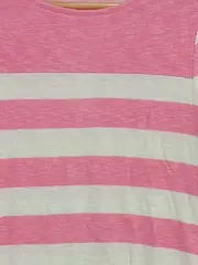 Vorschaubild 2 von Damen Langarmshirt Pink Weiß Gestreift Gr. 34/XS Casual