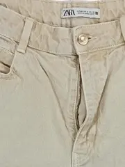 Vorschaubild 2 von Damen Straight Leg Jeans Hose Beige Größe 40 W31 Casual