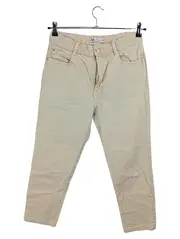 Vorschaubild 1 von Damen Straight Leg Jeans Hose Beige Größe 40 W31 Casual
