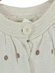 Vorschaubild 2 von Mädchen Strickweste Gr. 150/152 Beige Punkte Kurzarm