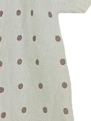 Vorschaubild 3 von Mädchen Strickweste Gr. 150/152 Beige Punkte Kurzarm