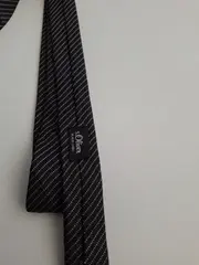 Vorschaubild 2 von Krawatte Herren Business Schwarz Gestreift Polyester