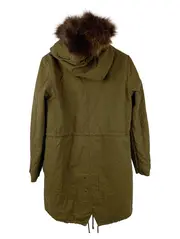 Vorschaubild 2 von Damen Felljacke Parka Gr. 36/S Grün Casual Urban