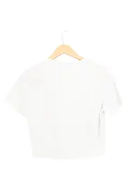 Vorschaubild 1 von Damen T-Shirt Gr. 42/XL Weiß Basic Cropped Kurzarm Oberteil