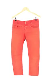 Vorschaubild 1 von Damen Jeans Straight Leg Rot W29/38/M Casual Stretch Hose