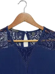 Vorschaubild 2 von Damen Bluse Spitze Viskose Gr. 32;XXS Blau Feminin