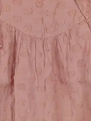 Vorschaubild 2 von Mädchen Tunikakleid gepunktet Rüschen Rosa Baumwolle Gr. 104