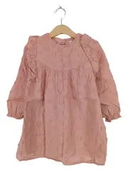 Vorschaubild 1 von Mädchen Tunikakleid gepunktet Rüschen Rosa Baumwolle Gr. 104