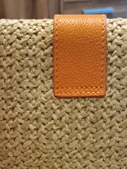 Vorschaubild 5 von Damen Umhängetasche Stroh Beige Orange Casual Sommer Tasche