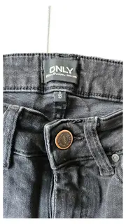 Vorschaubild 5 von Damen Skinny Jeans Grau W24/L28 Stretch Denim Fransen