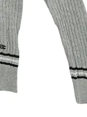 Vorschaubild 3 von Pullover Herren Zopfstrick V-Ausschnitt Grau Baumwolle Gr. M