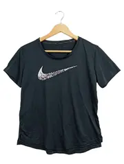 Vorschaubild 1 von Damen Sport Shirt Schwarz Gr. S Kurzarm Logo-Print